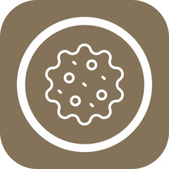 Sticker - Cookie Vector Icon Design