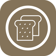 Canvas Print - Bread Vector Icon Design