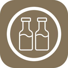 Canvas Print - Bottles Vector Icon Design