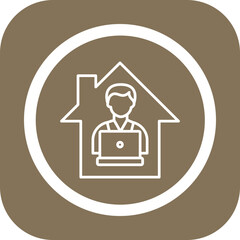 Poster - Work From Home Vector Icon Design