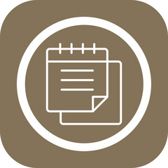 Sticker - Notepad Vector Icon Design