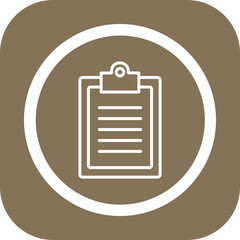 Sticker - Clipboard Vector Icon Design