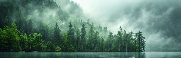 Wall Mural - morning in the mountains