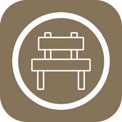 Sticker - Bench Vector Icon Design