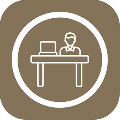 Poster - Desk Vector Icon Design