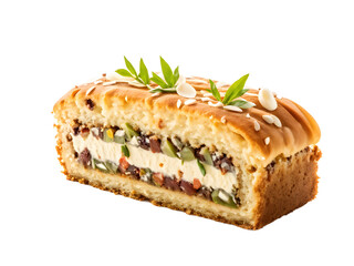 Wall Mural - roll  cake on a transparent background
