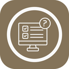 Wall Mural - Questionnaire Vector Icon Design