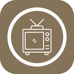 Poster - Television Vector Icon Design