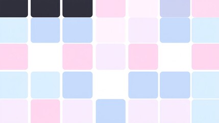 Aufkleber - Minimalist monochrome geometric pattern with simple squares rectangles and circles in black and white focusing on sharp contrasts and clean lines Large space for text in center Stock Photo with copy