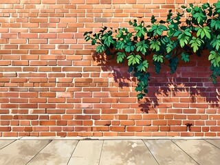 Sticker - Brick Wall With Vines