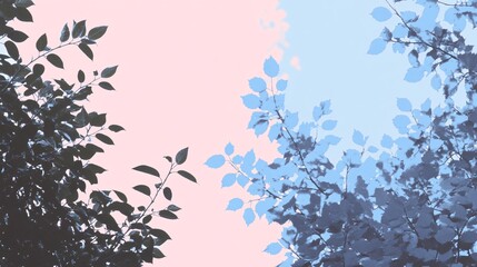 Poster - Geometric meets organic with flowing lines blending into sharp edges creating a design that balances nature with structure Large space for text in center Stock Photo with copy space