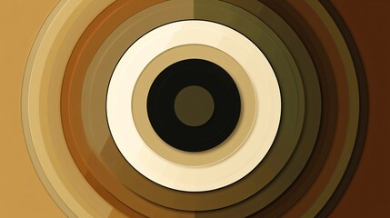 Poster - Symmetry in motion with geometric circles and triangles flowing seamlessly Gradient colors give the illusion of continuous movement Large space for text in center Stock Photo with copy space