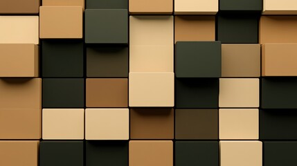 Aufkleber - 3D geometric forms such as cubes and spheres layered in dynamic arrangements Deep shadows create depth and futuristic appeal Large space for text in center Stock Photo with copy space