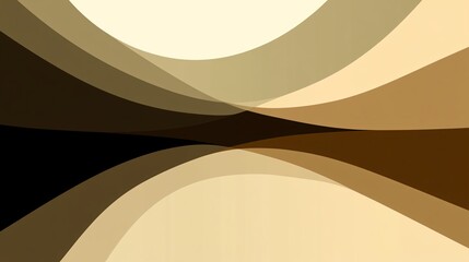 Poster - Organic curves blend with sharp geometric lines to create a modern abstract design that balances nature and structure Large space for text in center Stock Photo with copy space