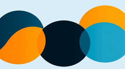 Poster - Retro-inspired geometric pattern featuring bold circles and lines in vibrant retro colors creating a nostalgic yet fresh design Large space for text in center Stock Photo with copy space