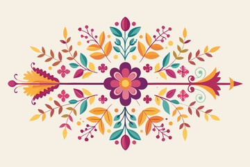 Canvas Print - Vector mandala. Holi party flower