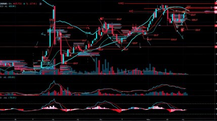 Wall Mural - A stock chart with annotated buy and sell signals, helping traders make informed decisions