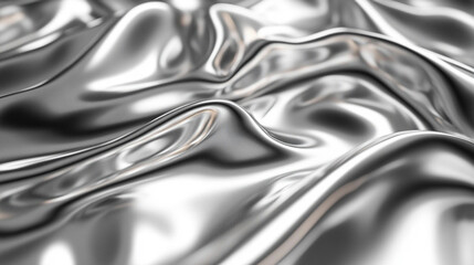 Wall Mural - silver surface with a smooth, reflective texture, ideal for backgrounds needing a modern, minimalist