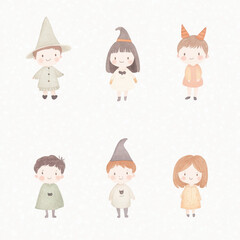 Poster - Cute Halloween Kids.