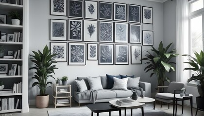 Photo interior modern design room 3d illustration;