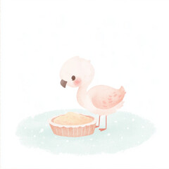 Canvas Print - Cute Flamingo Pie.