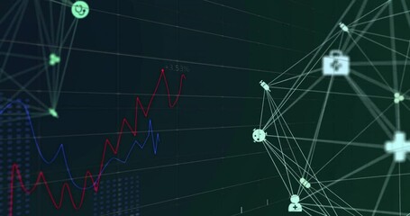 Poster - Animation of diagrams over network of connections with icons