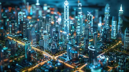 Poster - Witness the integration of AI in futuristic smart city designs, enhancing efficiency, safety, and quality of life for urban dwellers