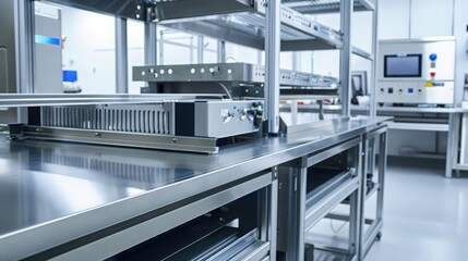 Poster - Workbenches with modular components and expandable work surfaces support scalability and operational flexibility in manufacturing facilities.