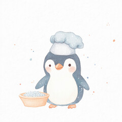 Canvas Print - Penguin Chef.