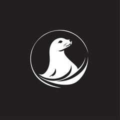 Seal in cartoon, doodle style . Image for t-shirt, web, mobile apps and ui. Isolated 2d vector illustration in logo, icon, sketch style, Eps 10, black and white. AI Generative