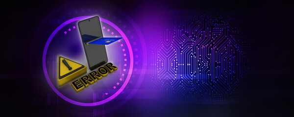 Poster - 3d rendering mobile phone with debit card
