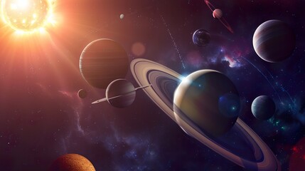 Wall Mural - The_solar_system_consists_of_the_Sun_Mercury_