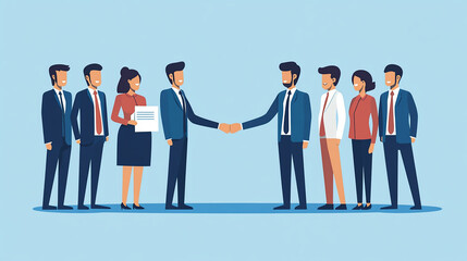 Wall Mural - Mutual respect among team members forms the backbone of business success Illustration Flat design