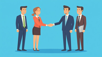 Wall Mural - Mutual respect among team members forms the backbone of business success Illustration Flat design