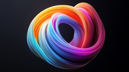 Abstract Swirling Rainbow