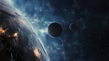 Wall Mural - Aesthetic_Universe_Outer_Space_background