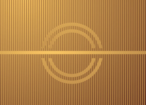 Golden background with stripes and place for texts