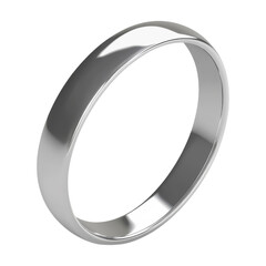 Wall Mural - silver ring 3d render icon isolated on transparent background cutout