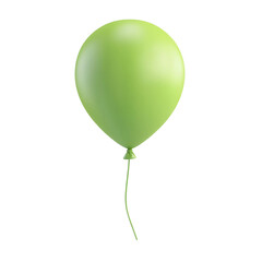 Wall Mural - green balloon 3d render icon isolated on transparent background cutout