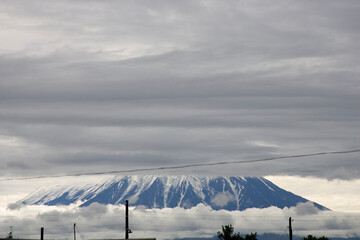 Poster - Russia Kamchatka Bolshoy Tolbachik on a cloudy summer day