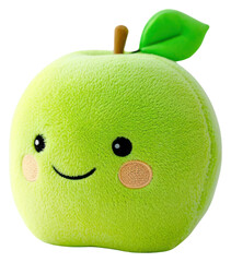 Sticker - PNG Stuffed doll apple plush fruit plant.