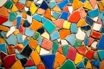 Sticker - colorful mosaic background