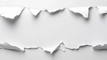 Poster - Torn White Paper Background Texture