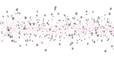 Aufkleber - Abstract digital background of points and lines. Glowing plexus. Big data. Network or connection.