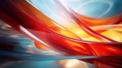 Canvas Print - Abstract waves of flowing colors, liquid background.