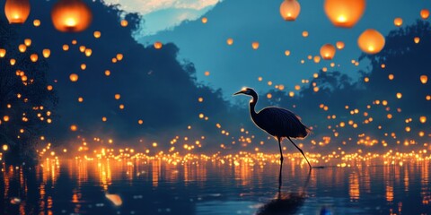 Poster - Illuminated Nature Connection: Lantern Communication Network among Animals Sending Light Signals
