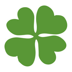 PNG green clover, shamrock sticker, Saint Patrick's day element in transparent background