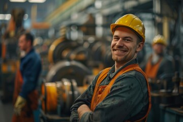 Sticker - Portrait of a smiling factory worker