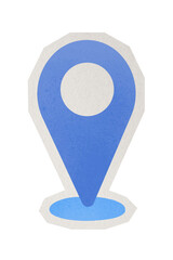 Poster - Png social media check-in icon sticker, paper cut on transparent background