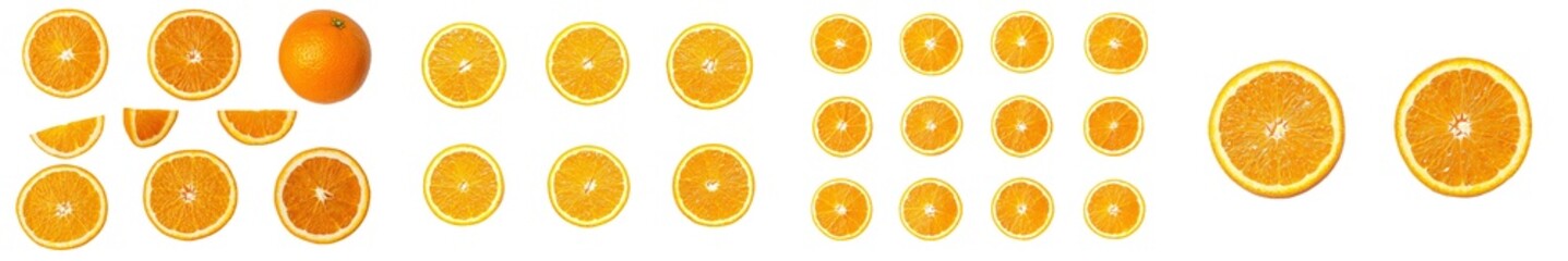 Poster - The orange colour is isolated on a white background, with a full depth of field